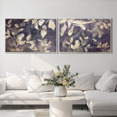 Sun Stained Foliage I and II - High Resolution Giclee Printed Canvas Framed in Contemporary Clear Acrylic Frame